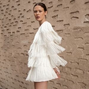 WOMANCE Fringe Mini Dress